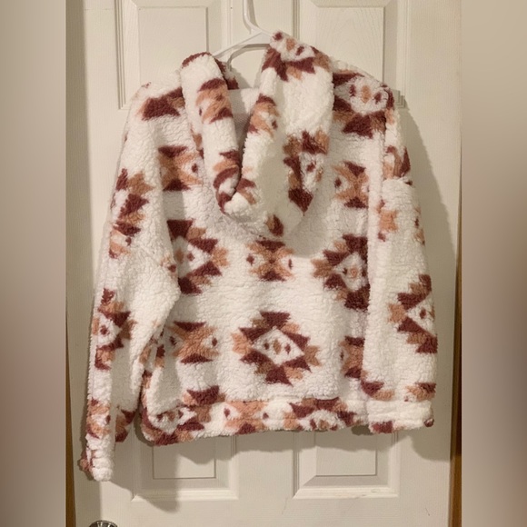 Fade zip up fleece hooded 1/4 zip - Picture 3 of 3